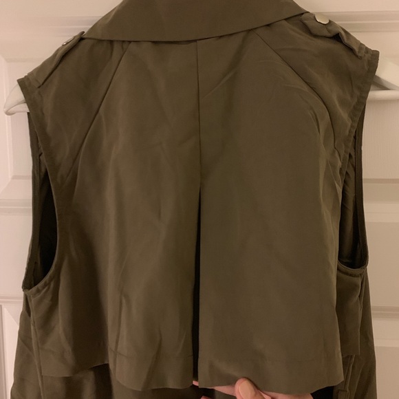 Love Tree Olive Vest w/ Tie NWOT - Picture 4 of 4